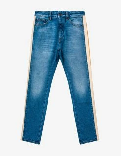 Palm Angels Clothing Blue Side-Stripe Jeans