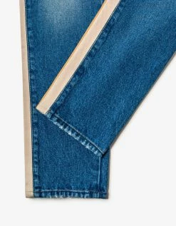 Palm Angels Clothing Blue Side-Stripe Jeans
