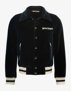 Palm Angels Blue Sunday Baseball Jacket Clothing
