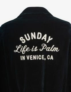 Palm Angels Blue Sunday Baseball Jacket Clothing