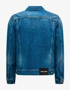 Palm Angels Clothing Blue Track Denim Jacket