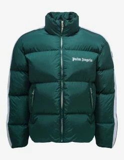 Palm Angels Green Classic Track Down Jacket Clothing