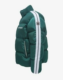 Palm Angels Green Classic Track Down Jacket Clothing