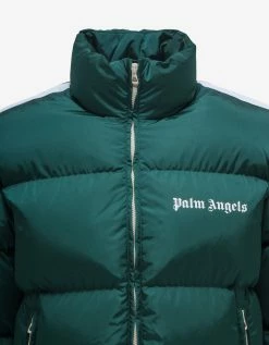 Palm Angels Green Classic Track Down Jacket Clothing