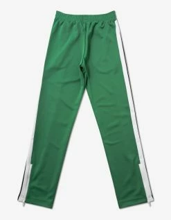 Palm Angels Green Track Pants With Stripes
