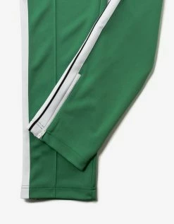 Palm Angels Green Track Pants With Stripes
