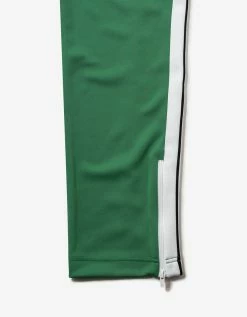 Palm Angels Green Track Pants With Stripes