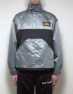 Cheap 🌟 Palm Angels Grey Block Panel Rain Jacket 🤩 8 Palm Angels Grey Block Panel Rain Jacket