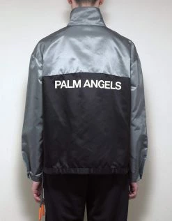 Cheap 🌟 Palm Angels Grey Block Panel Rain Jacket 🤩 9 Palm Angels Grey Block Panel Rain Jacket