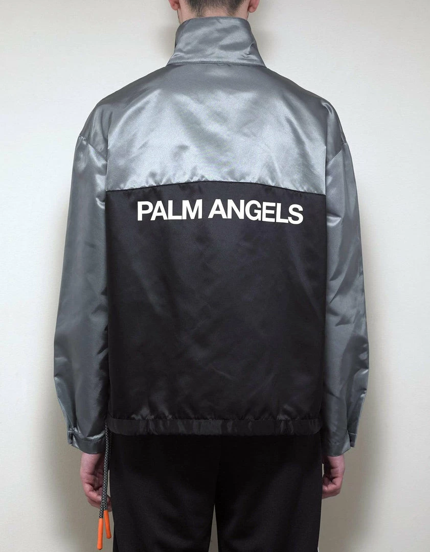 Cheap 🌟 Palm Angels Grey Block Panel Rain Jacket 🤩 6 Palm Angels Grey Block Panel Rain Jacket