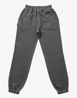 Palm Angels Grey Curved Logo Sweat Pants Clothing