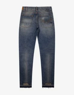 Palm Angels Light Blue Malibu Distressed Jeans Clothing