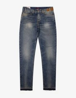 Palm Angels Light Blue Malibu Distressed Jeans Clothing