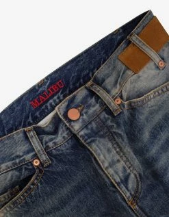 Palm Angels Light Blue Malibu Distressed Jeans Clothing