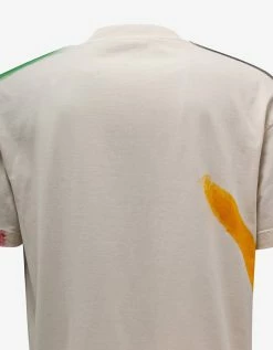 Palm Angels Off White Brush Strokes Print T-Shirt