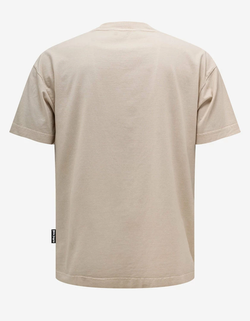 New 🧨 Palm Angels Off White Garment Dye Burning Logo T-Shirt 🤩 4 Palm Angels Off White Garment Dye Burning Logo T-Shirt