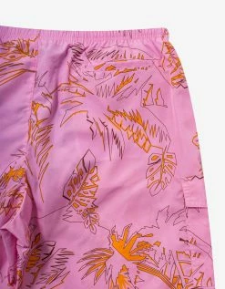 Palm Angels Pink Abstract Palms Swim Shorts Clothing