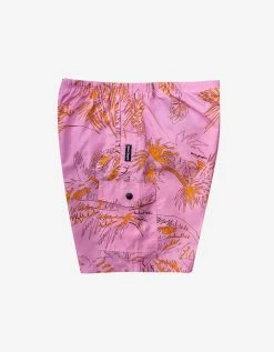 Palm Angels Pink Abstract Palms Swim Shorts Clothing