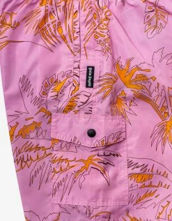 Palm Angels Pink Abstract Palms Swim Shorts Clothing