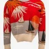 Palm Angels Red Hawaii Cropped Sweater