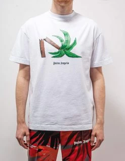 Palm Angels White Broken Palm T-Shirt