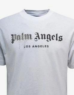 Cheapest ๐ Palm Angels White Rhinestone Sprayed Logo T-Shirt Clothing ๐คฉ 9 Palm Angels White Rhinestone Sprayed Logo T-Shirt Clothing
