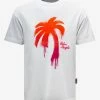 Palm Angels White Sprayed Palm Classic T-Shirt Clothing