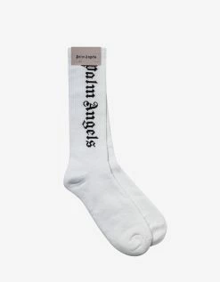 Palm Angels Accessories White Vertical Logo Socks