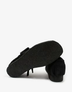 Palm Angels X Clarks Black Suede Fringed Wallabee Shoes