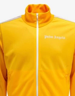 Palm Angels Yellow Track Jacket With Stripes Clothing