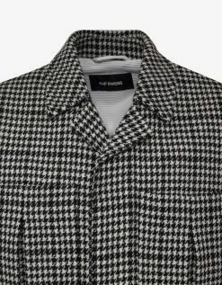 Raf Simons Clothing Houndstooth Check Wool Coat