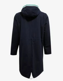 Raf Simons Navy Blue Parka With Silver Interior