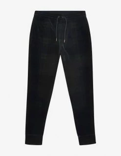 Ralph Lauren Purple Label Tartan Print Velvet Track Pants Clothing