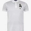 Ralph Lauren Purple Label Clothing White Bear Embroidery Polo T-Shirt