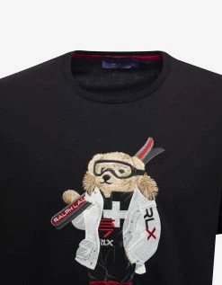 Ralph Lauren RLX Black Ski Bear Logo T-Shirt Clothing