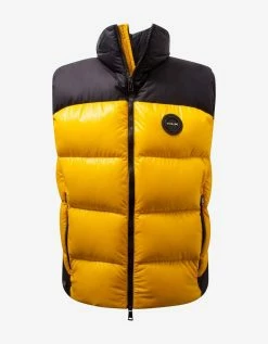 Ralph Lauren RLX Carleton Black & Yellow Down Gilet Clothing