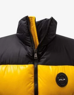 Ralph Lauren RLX Carleton Black & Yellow Down Gilet Clothing