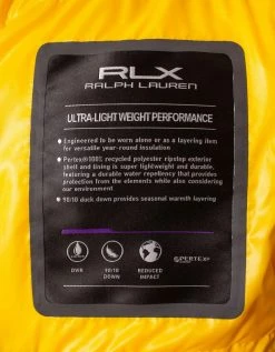 Ralph Lauren RLX Carleton Black & Yellow Down Gilet Clothing