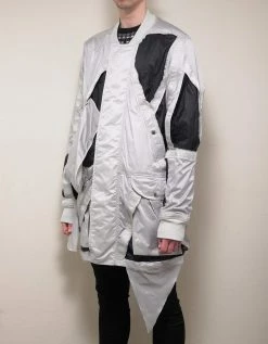 Rick Owens Clothing Grey Cut-Out Rod Jacket