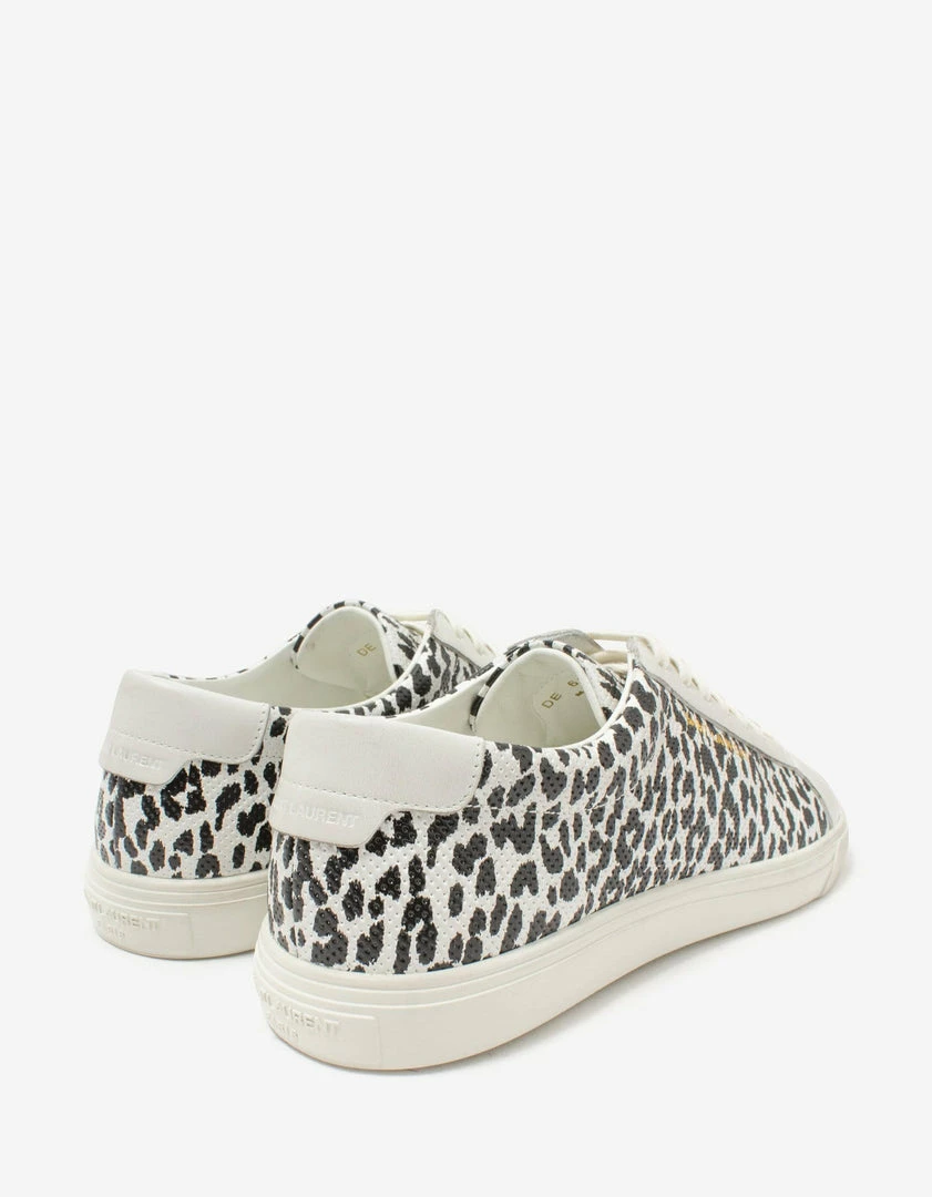 Budget π Saint Laurent Andy Babycat Print Leather Trainers π₯° 9 Saint Laurent Andy Babycat Print Leather Trainers