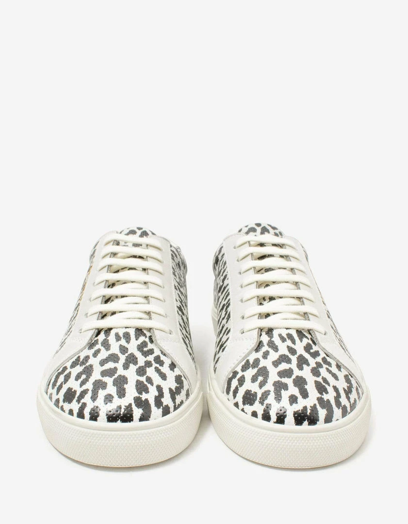 Budget π Saint Laurent Andy Babycat Print Leather Trainers π₯° 5 Saint Laurent Andy Babycat Print Leather Trainers