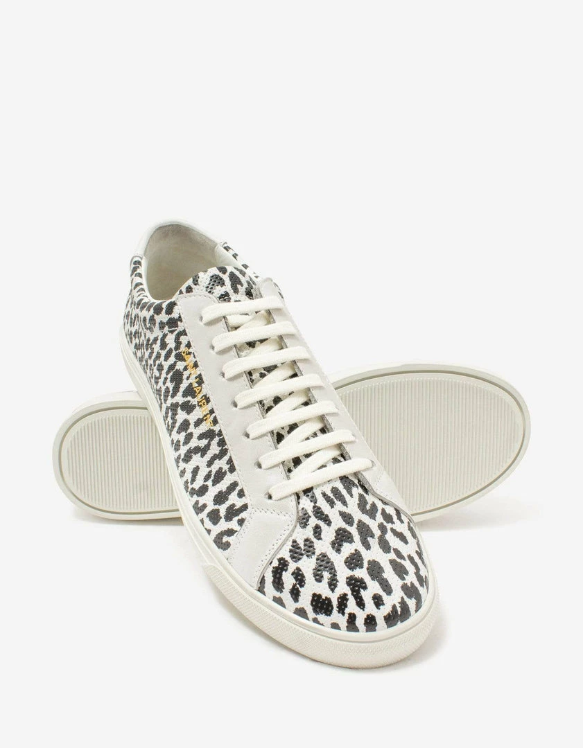 Budget π Saint Laurent Andy Babycat Print Leather Trainers π₯° 7 Saint Laurent Andy Babycat Print Leather Trainers