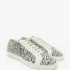 Saint Laurent Andy Babycat Print Leather Trainers