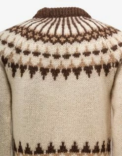 Saint Laurent Clothing Beige Fair Isle Wool & Mohair Sweater