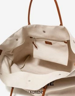 Saint Laurent Beige Rive Gauche Maxi Shopping Bag Accessories