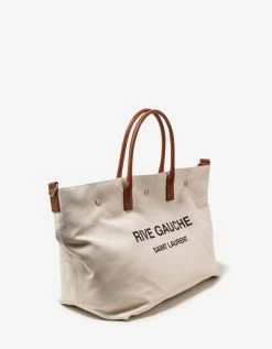 Saint Laurent Beige Rive Gauche Maxi Shopping Bag Accessories