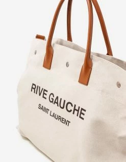 Saint Laurent Beige Rive Gauche Maxi Shopping Bag Accessories