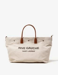 Saint Laurent Beige Rive Gauche Maxi Shopping Bag Accessories