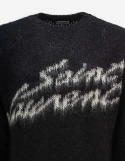 Saint Laurent Black 90s Signature Mohair Sweater