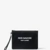 Saint Laurent Black Canvas Rive Gauche Zip Pouch